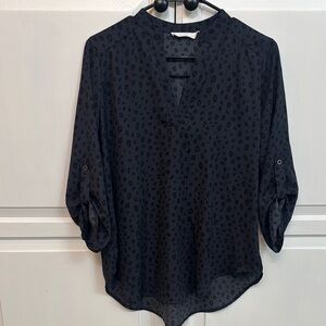 Lush Blouse. Size M. Dark blue and black.